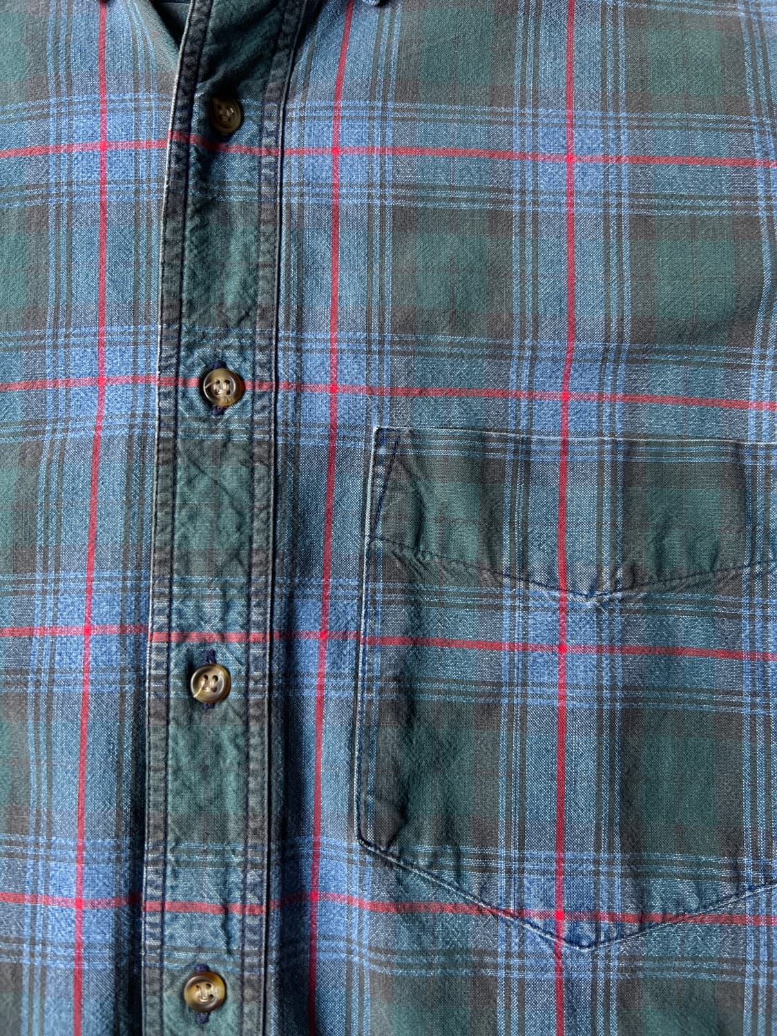 [S]90's Old GAP 올드갭 타탄체크 데님 셔츠 상품이미지3