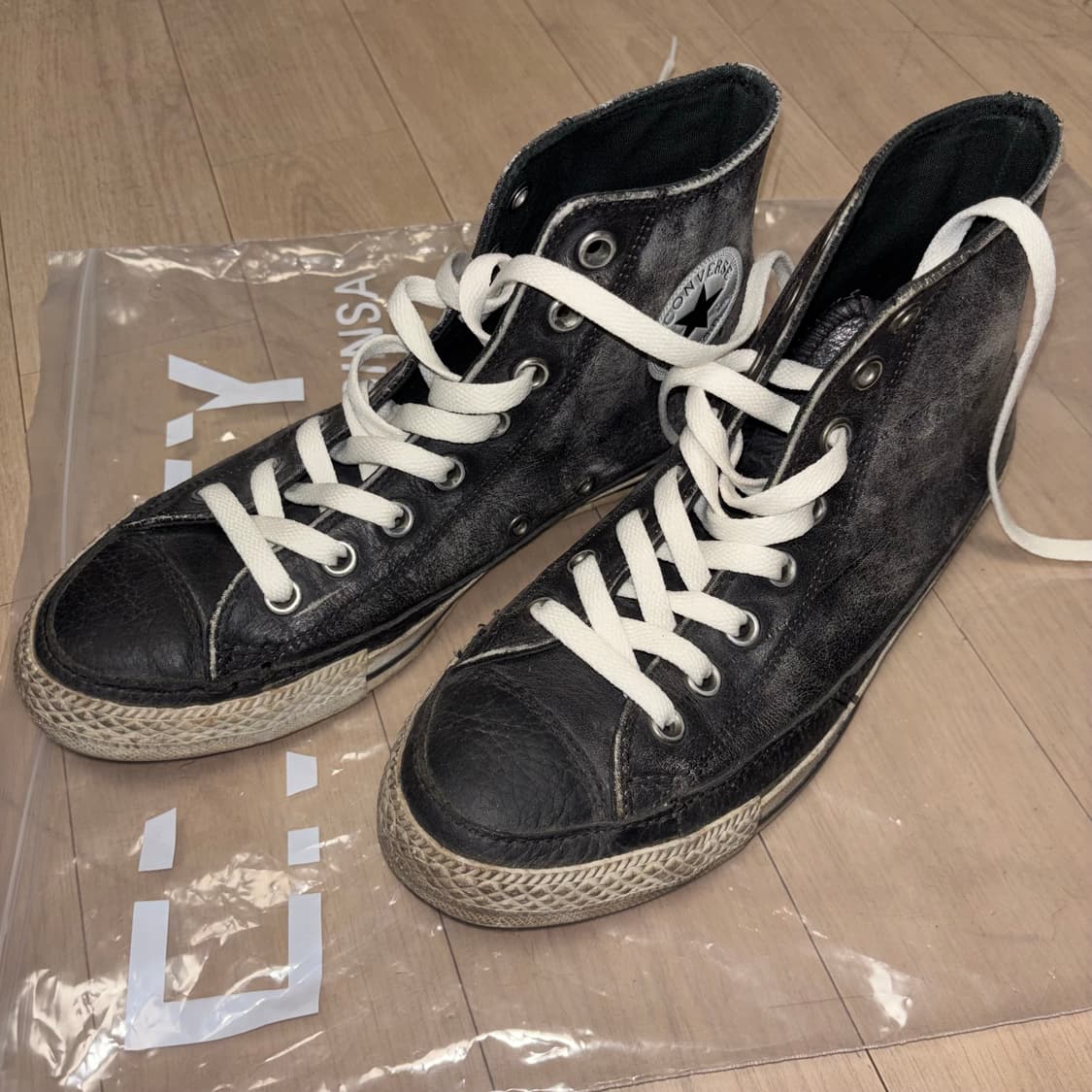 릭오웬스st 가죽 레더 컨버스 상품이미지2