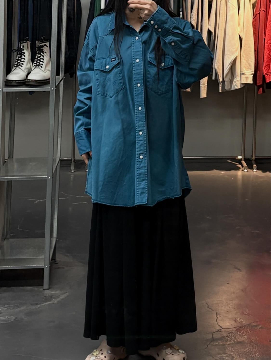 랭글러 블루 웨스턴 셔츠 A3790 상품이미지1