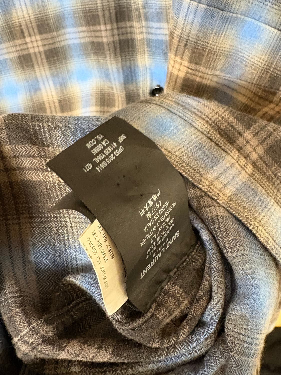 생로랑 플란넬 셔츠 상품이미지5