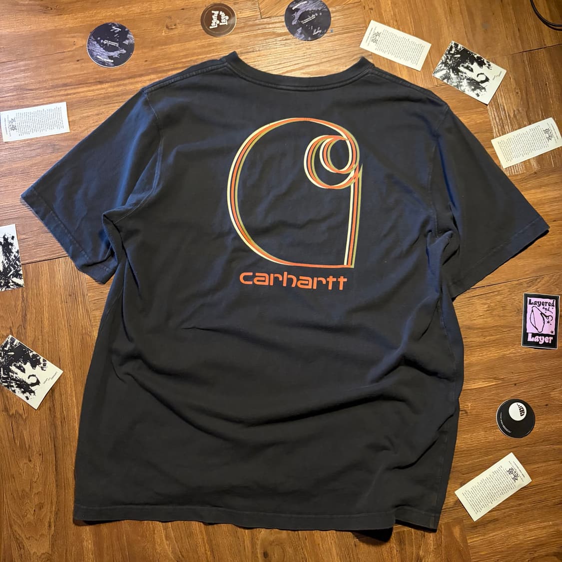 CARHARTT 칼하트 백 프린팅 티셔츠 XL 상품이미지1