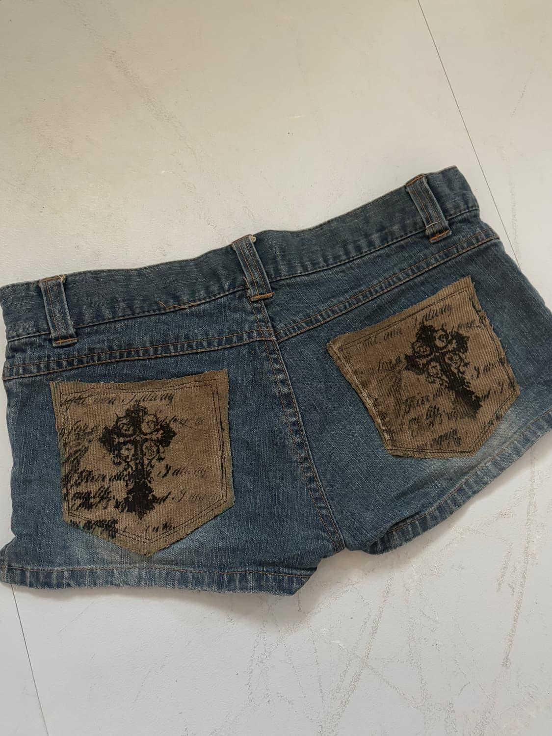 • hurtremake denim cross patch short  상품이미지10