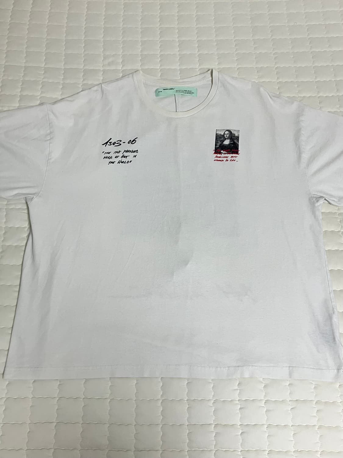 오프화이트 모나리자 반팔티셔츠 XS 상품이미지1