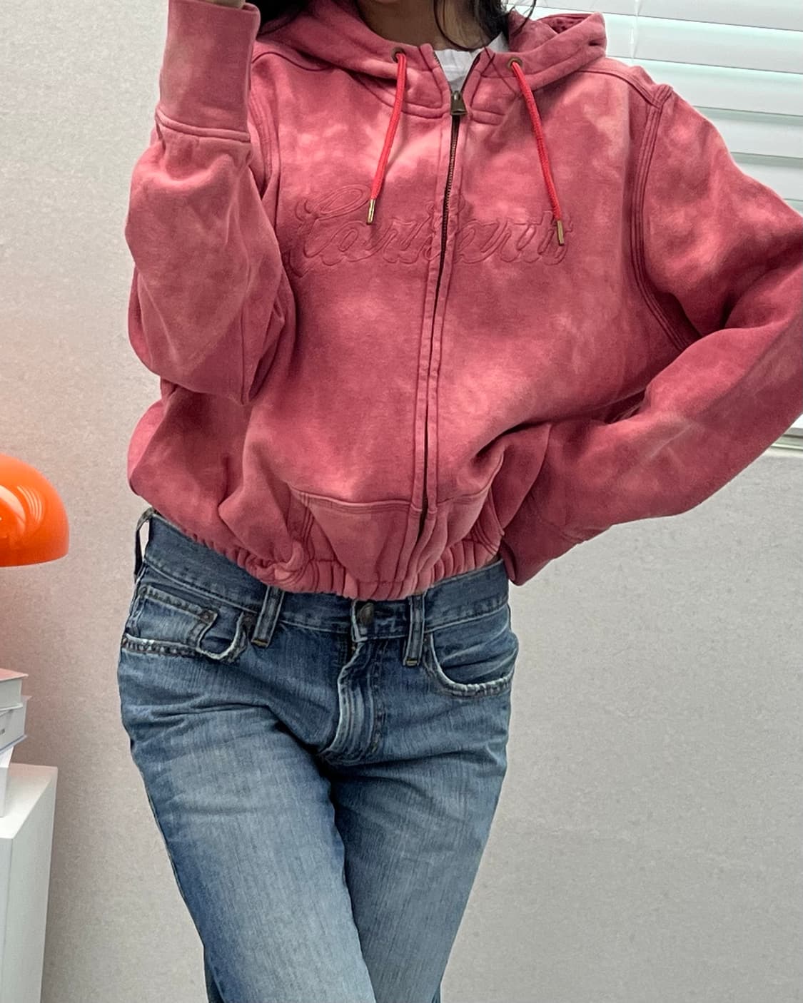 (WOMEN)칼하트 크롭 후드-M1388 상품이미지6