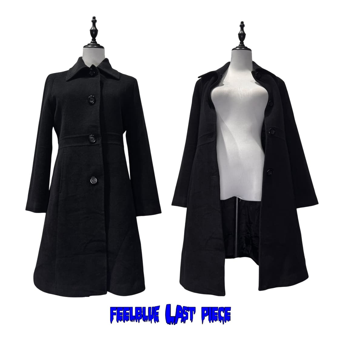 gothic wool blend long coat 상품이미지4
