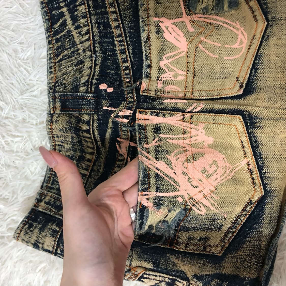 빈티지 워싱 미니 스커트 상품이미지7