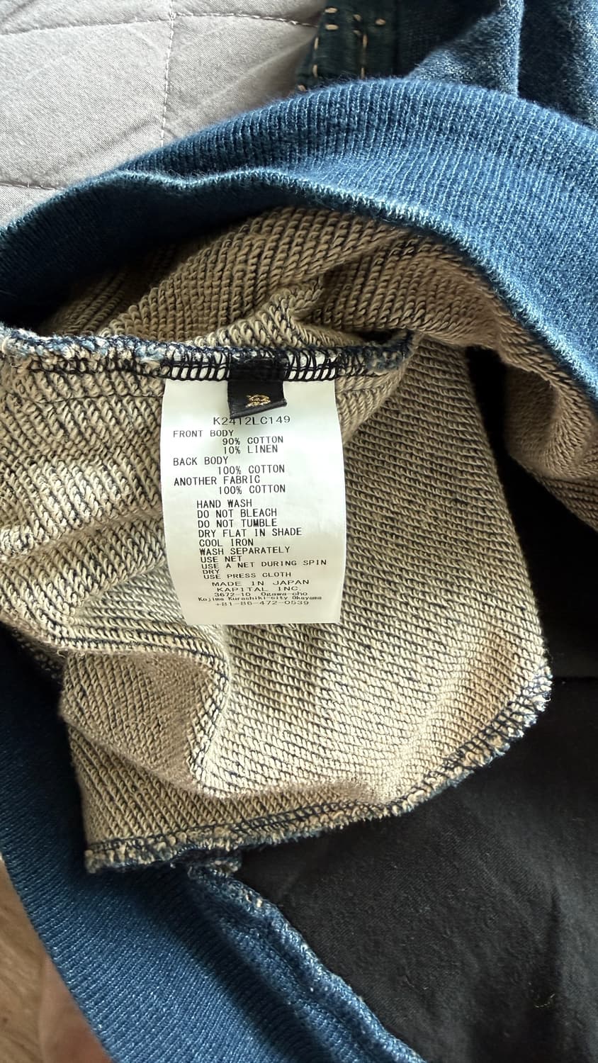 캐피탈 보로 x IDG 플리스 투톤 빅 스웨트셔츠 인디고 (사진수정) 상품이미지4