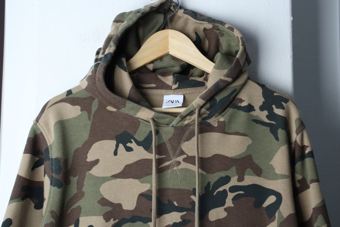 (L-XL) 자라 반팔 티셔츠 후드 카모 밀리터리 스트릿-H33031 상품이미지3