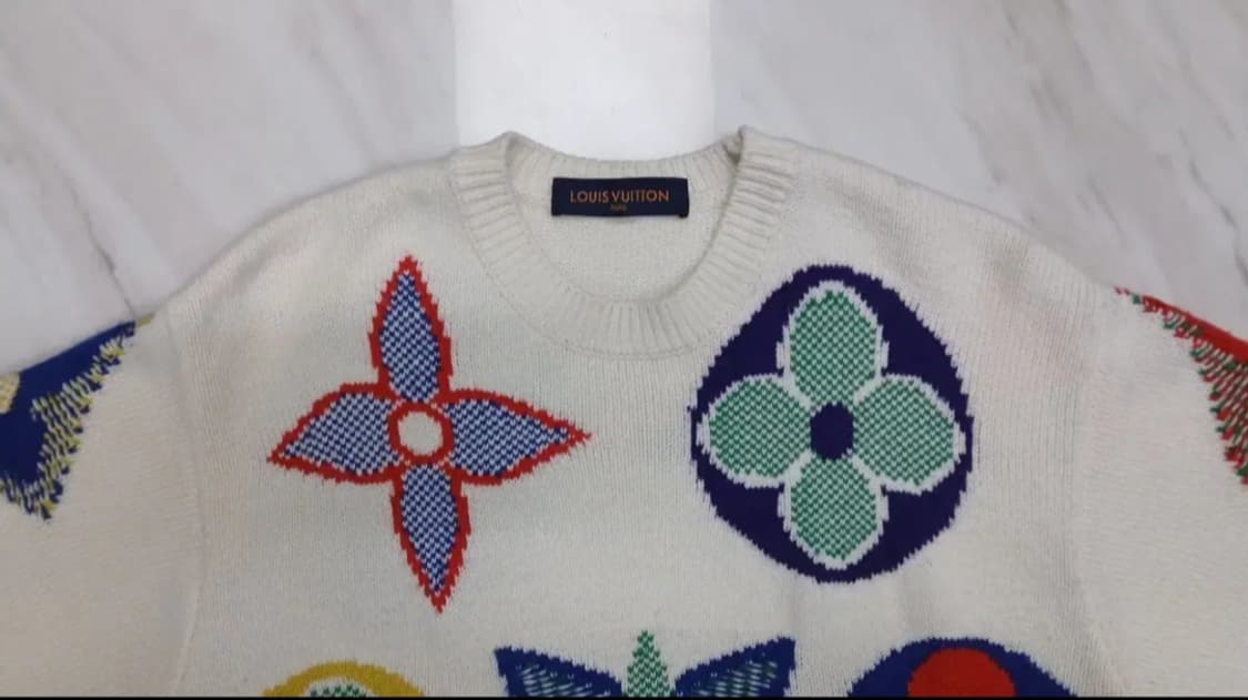 루이비통 남성 여성공용 멀티컬러 플라워 니트 S 사이즈  상품이미지6