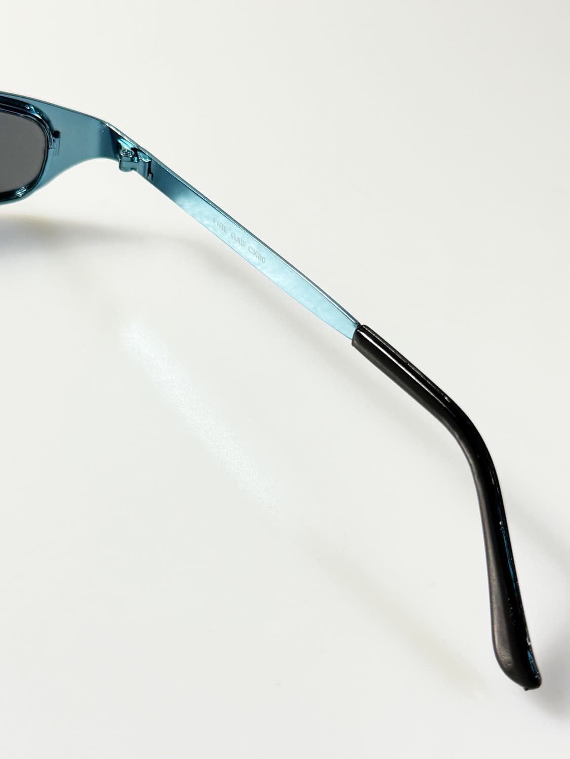 90s FIRE GAS 블루 메탈릭 스퀘어 빈티지 선글라스 상품이미지6