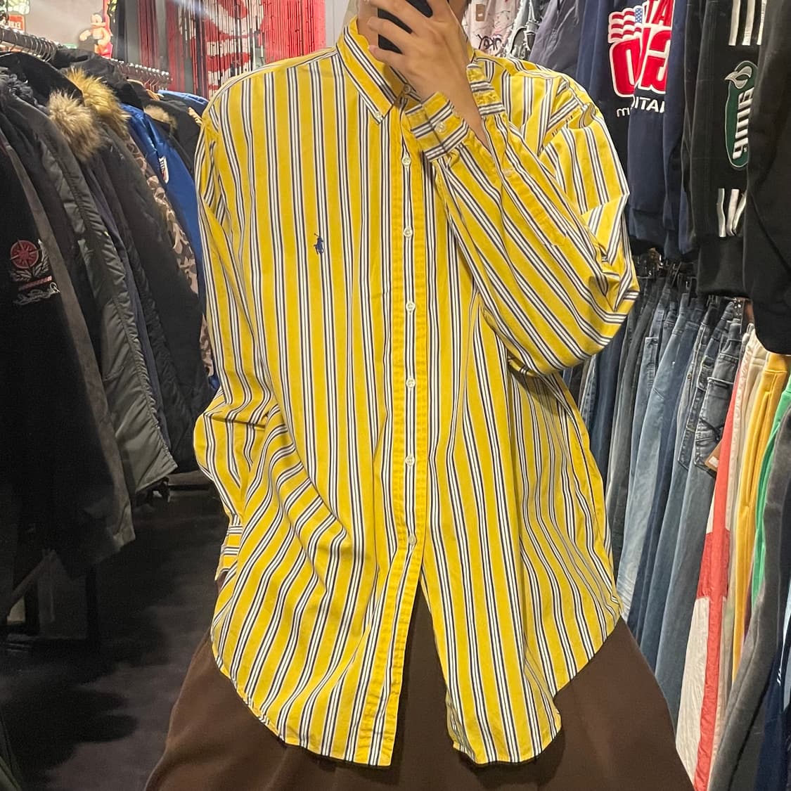 [IM] Polo 폴로 옐로우 스트라이프 긴팔셔츠 상품이미지2