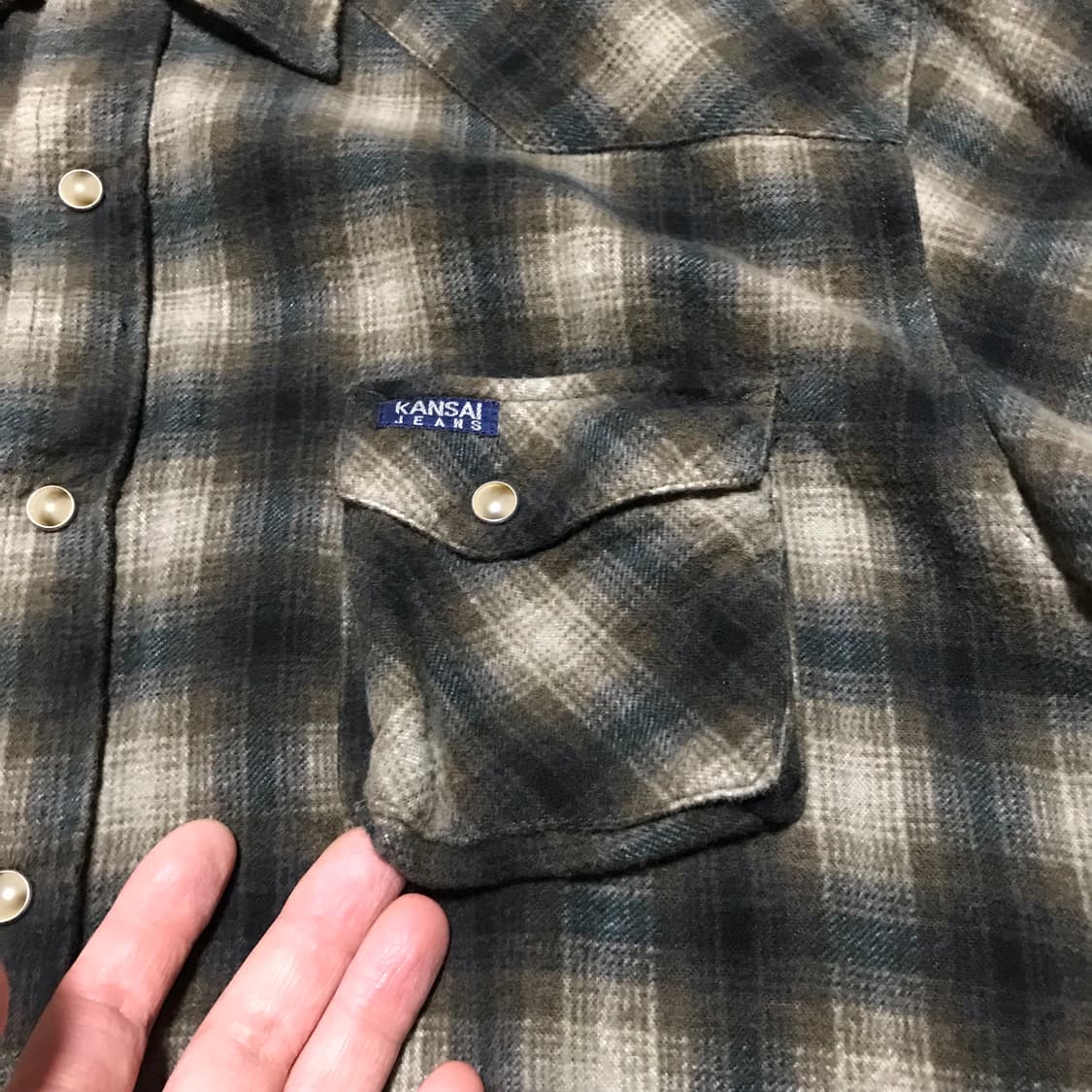 80s kansai yamamoto 웨스턴 플란넬 체크셔츠 상품이미지3
