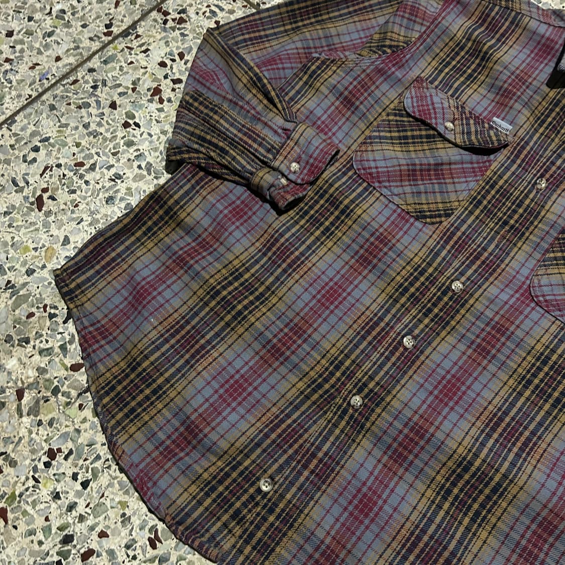 칼하트(Carhartt) 투포켓 체크 셔츠 상품이미지3