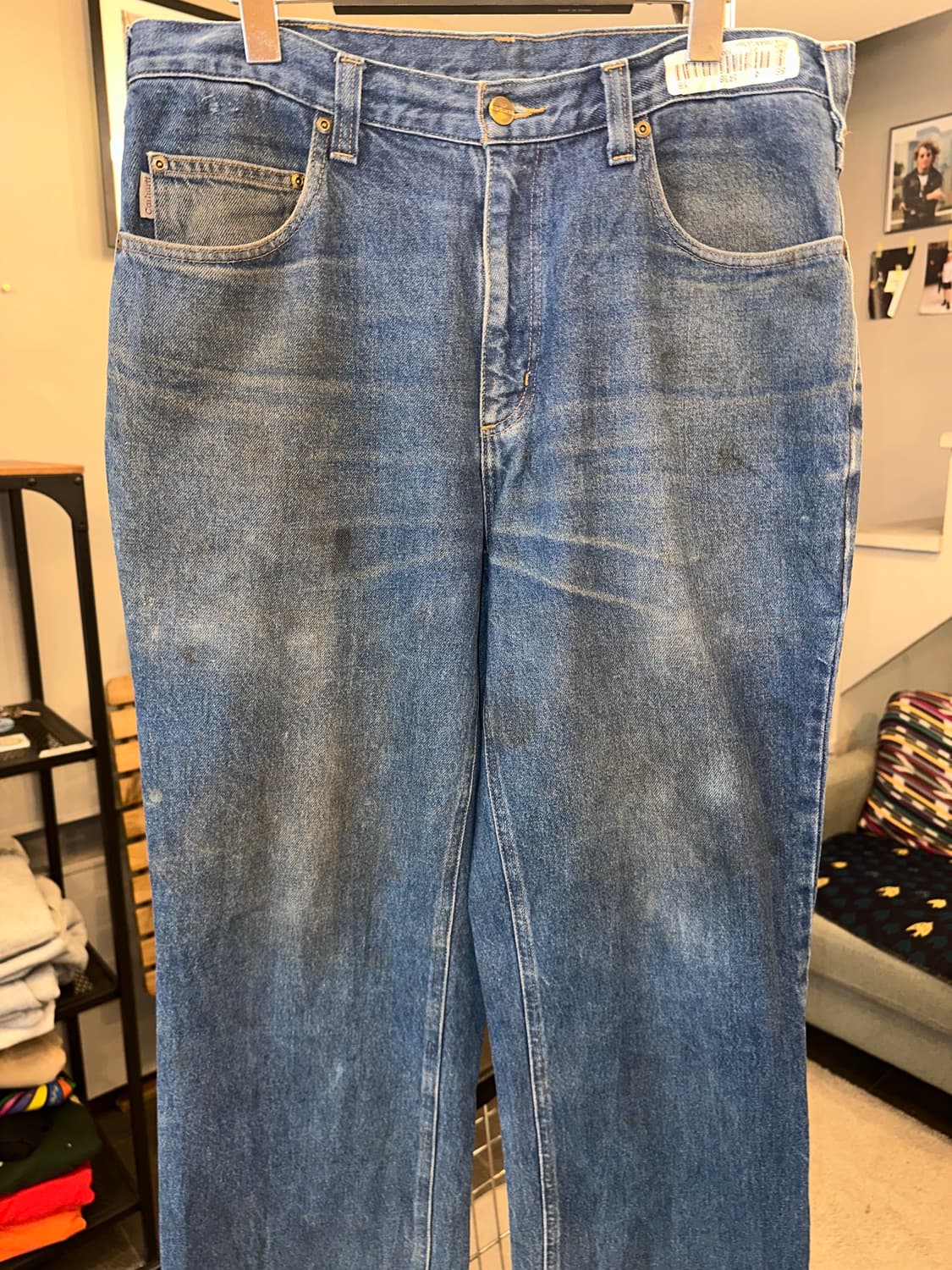 00’s Carhartt Worker oily denim pants 상품이미지7