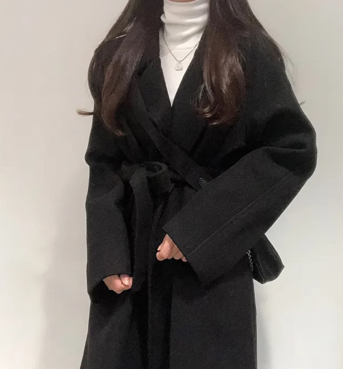 벨트 루즈핏 롱코트 상품이미지1