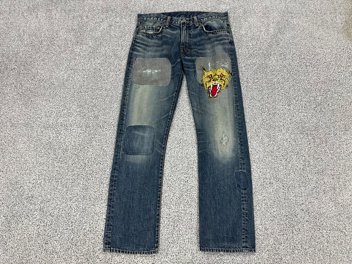 RNA JAPAN 레오파드 송치 패치워크 데님 상품이미지1