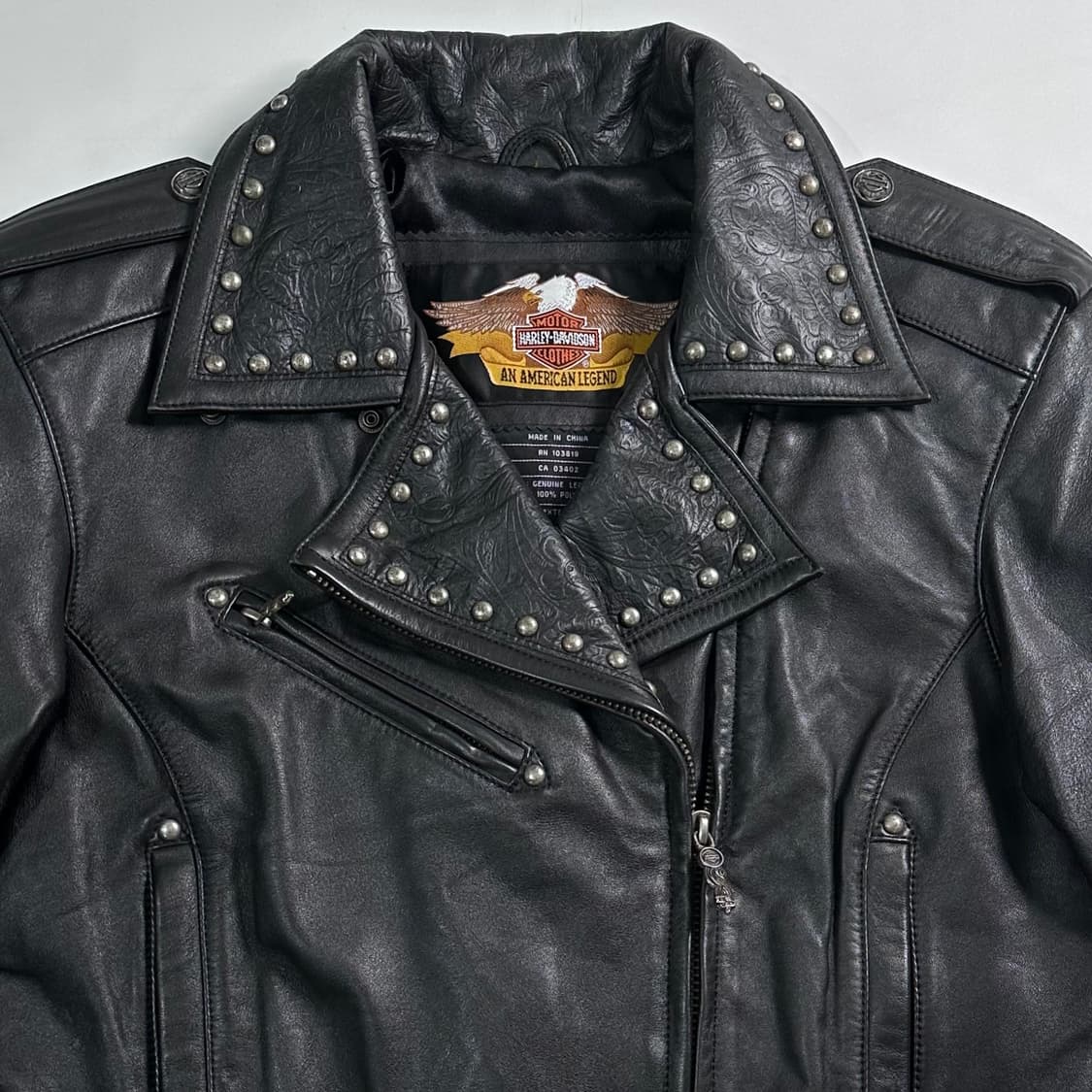 할리데이비슨 터키석 징 더블 라이더 자켓 상품이미지2