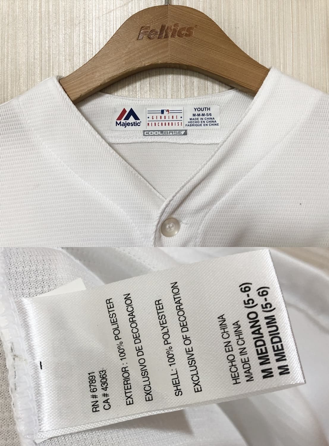 MLB 마제스틱 LA다져스 홈유니폼/져지 유스M(5-6세) 상품이미지4