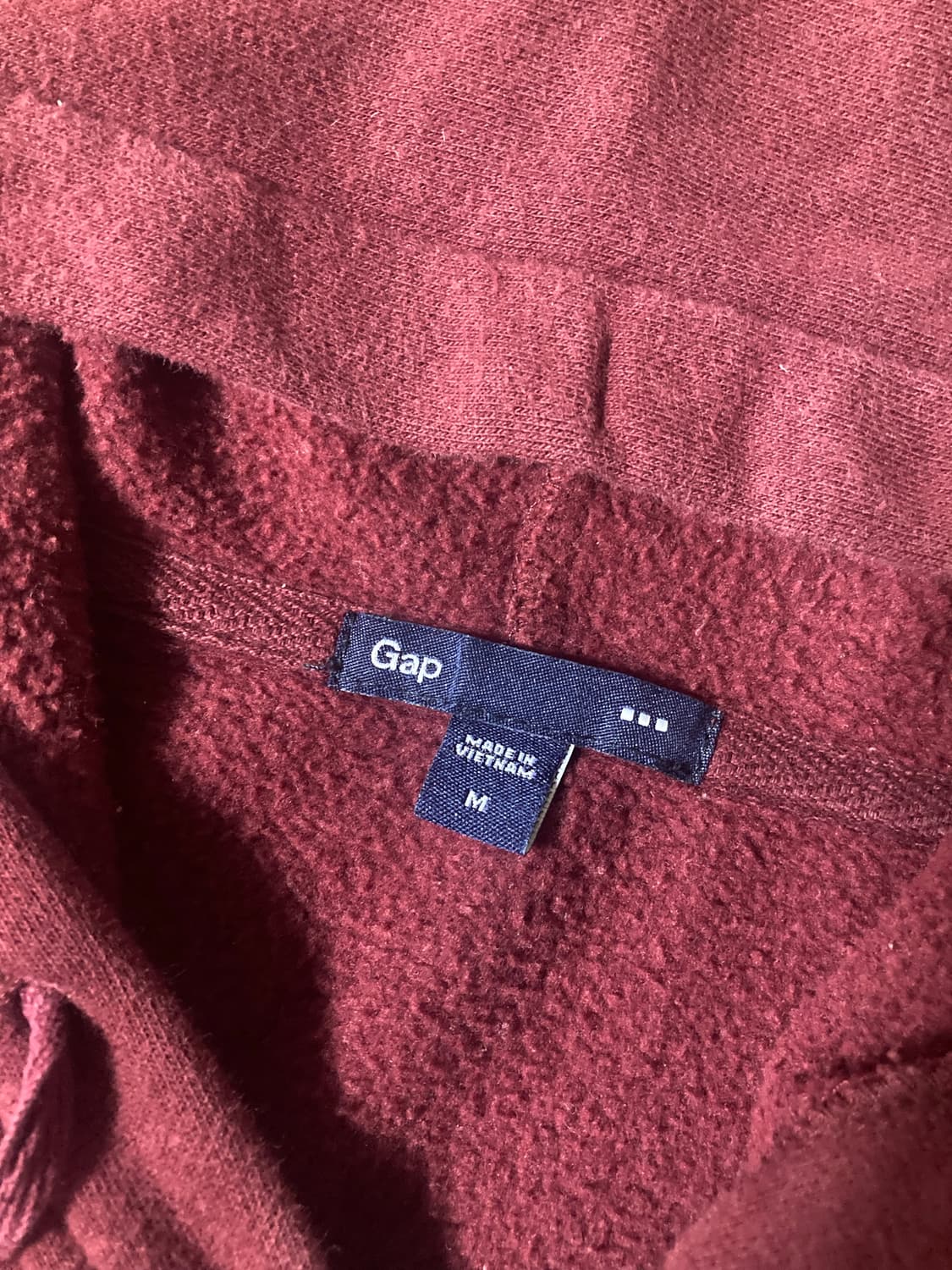 갭 버건디 후드집업 m 상품이미지2