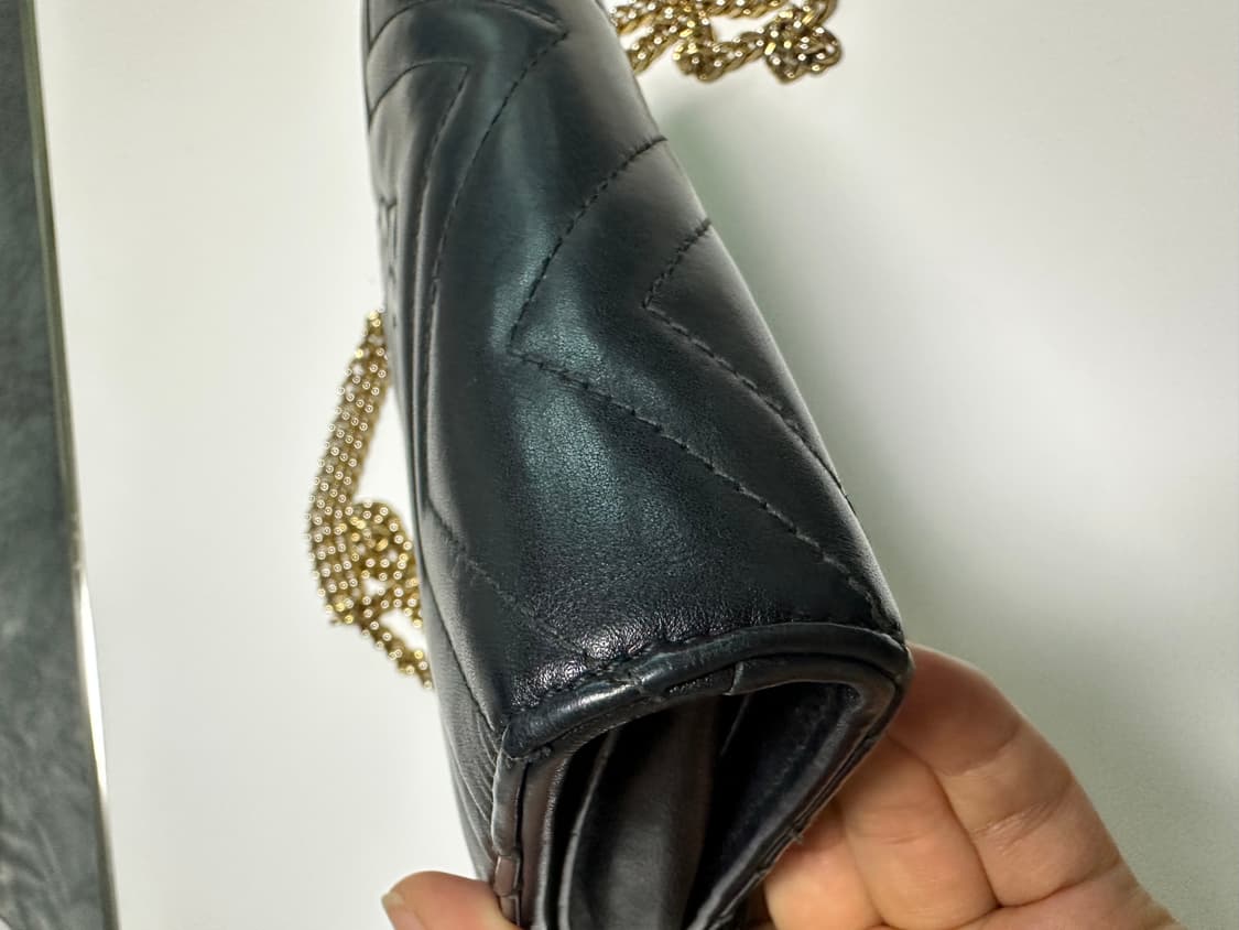 구찌 마몽트 마틀라세 체인백 블랙 상품이미지3