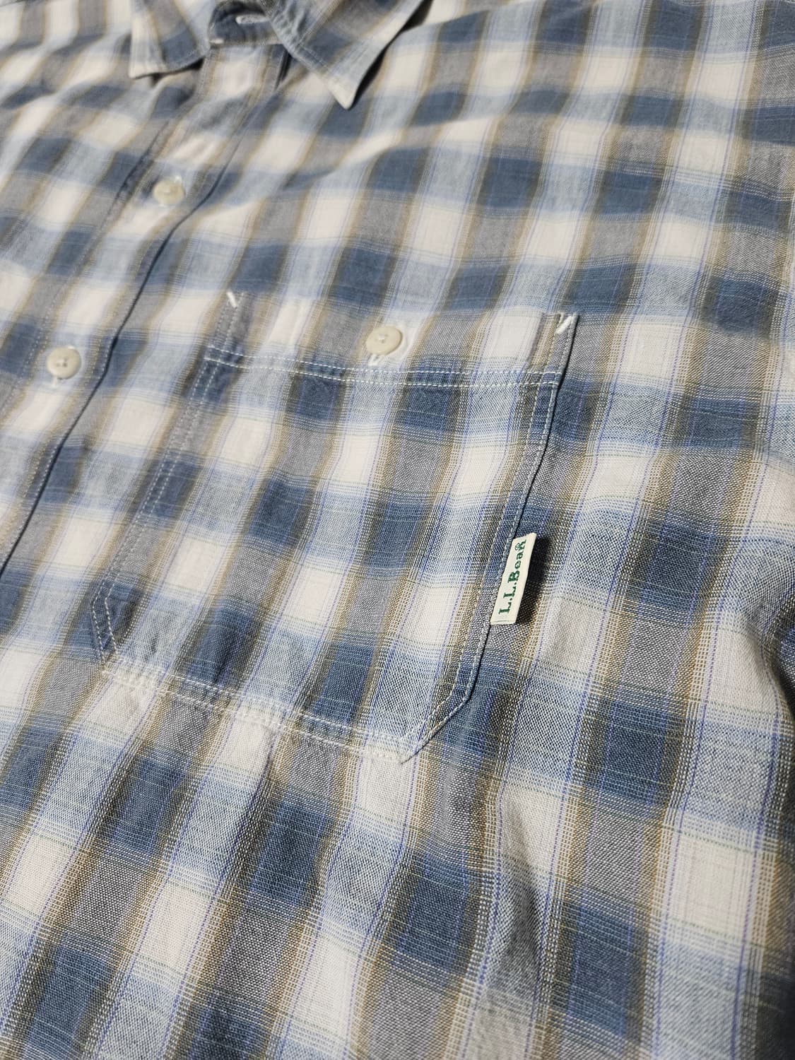L.L.Bean 엘엘빈 오버핏 체크셔츠 L 상품이미지3