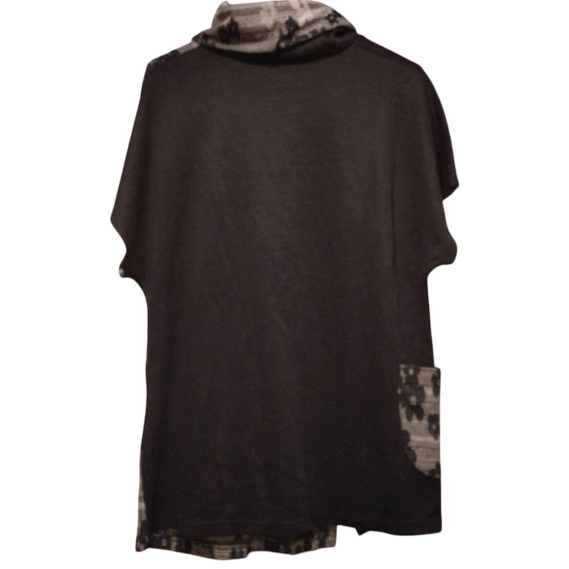 빈티지 플라워 포켓 하이넥 니트 튜닉 상품이미지2