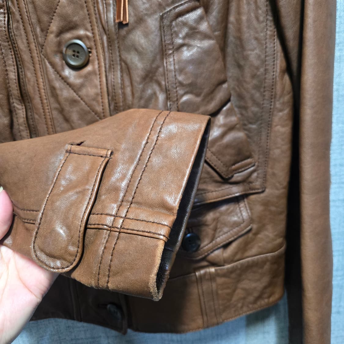 써스데이아일랜드 여성 양가죽 자켓  상품이미지4