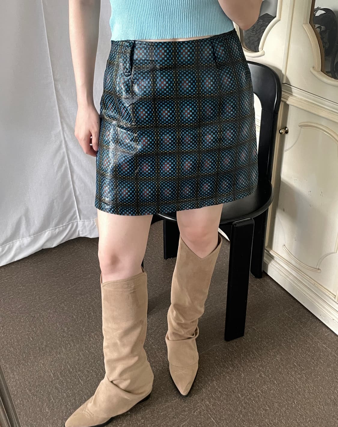 VINTAGE space mini skirt 상품이미지10