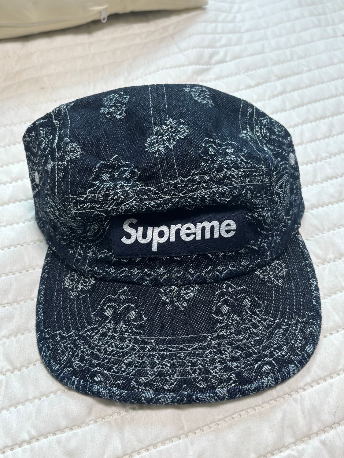 슈프림 반다나 자카드 데님 캠프캡 25ss 상품이미지1