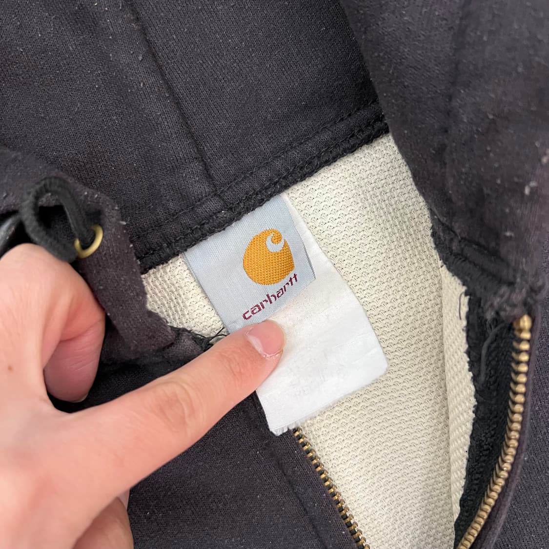 칼하트 90s 오버사이즈 써멀 후드집업 상품이미지4