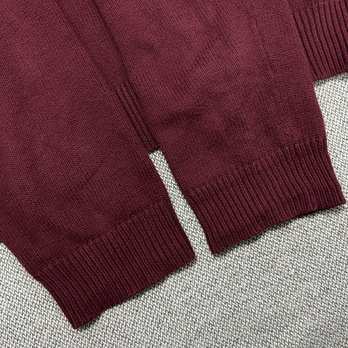 폴로 버건디 하프집업 니트(XL) 상품이미지6
