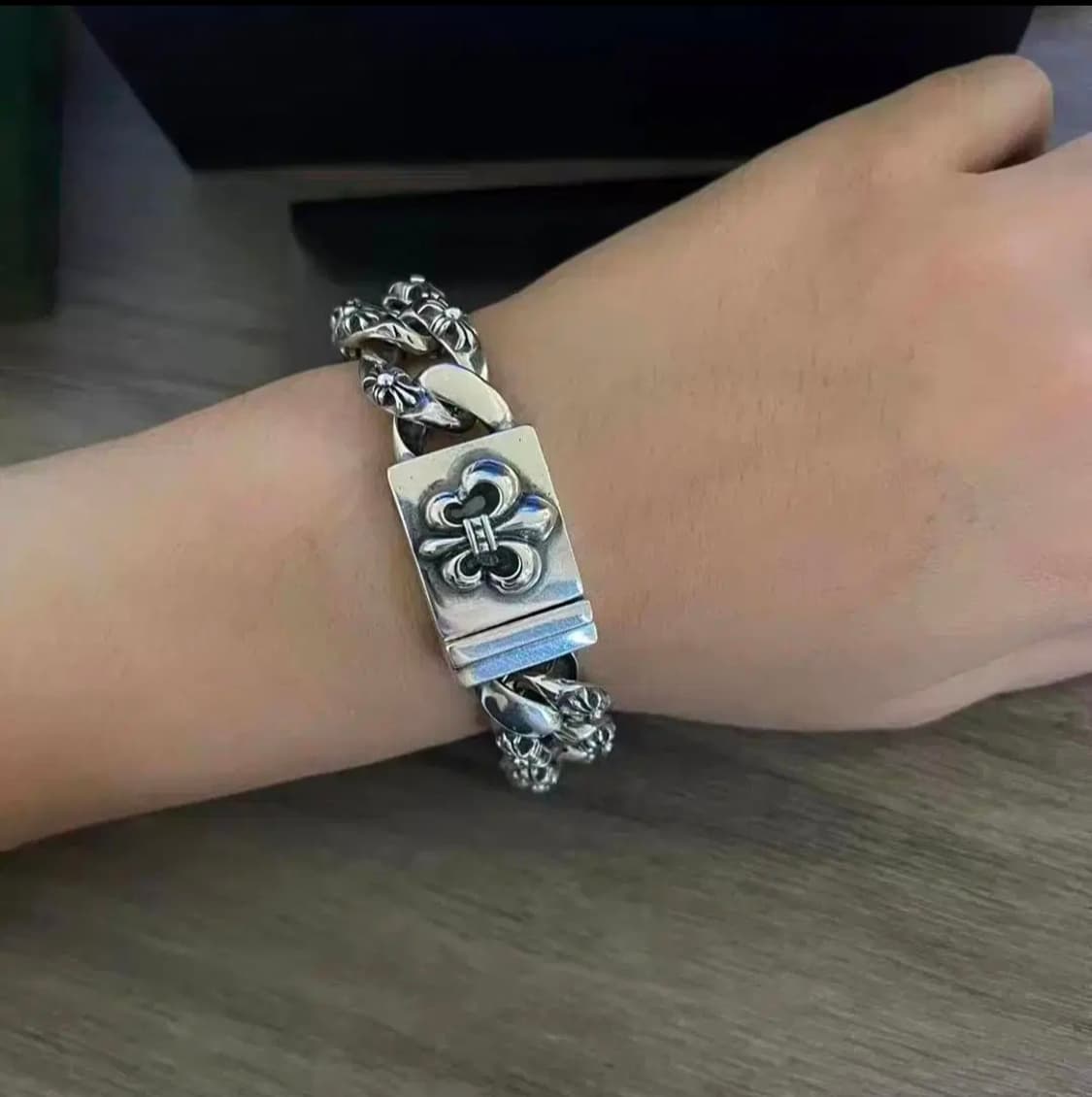 Oceanora 남성용 18mm 프리미엄  헤비 체인 팔찌 상품이미지3