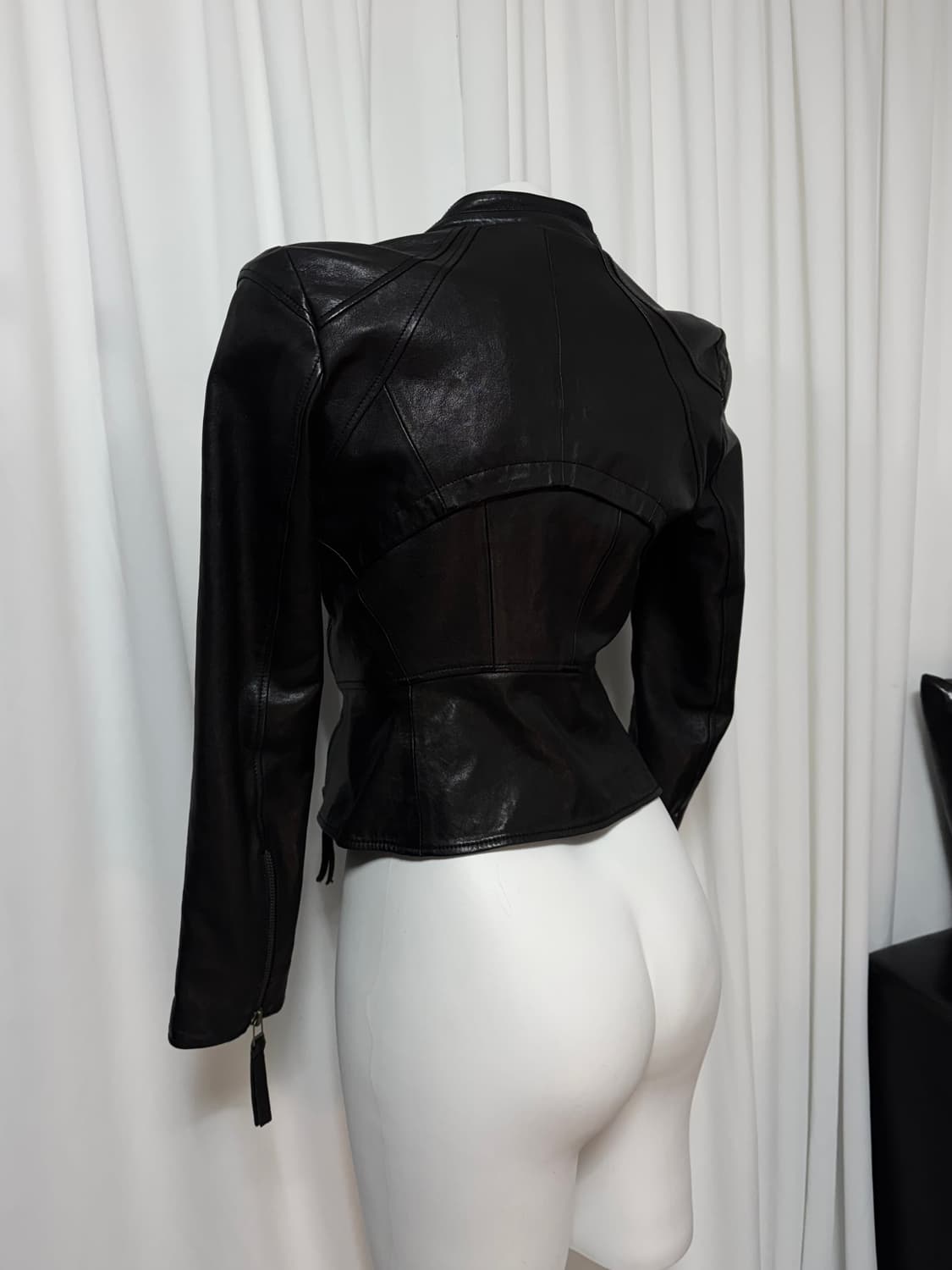 Black leather jacket 상품이미지4