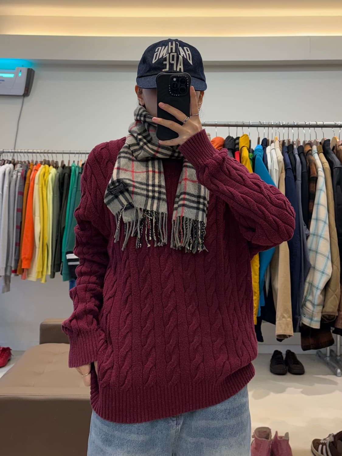 버버리 캐시미어 체크 머플러 상품이미지6