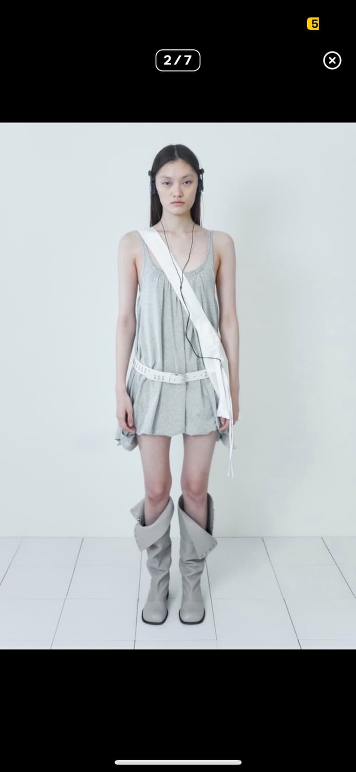 세릭 벌룬 원피스 그레이 상품이미지2