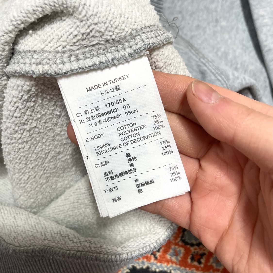 나이키 스우시로고 그레이 기모 후드티셔츠 남성M 상품이미지5