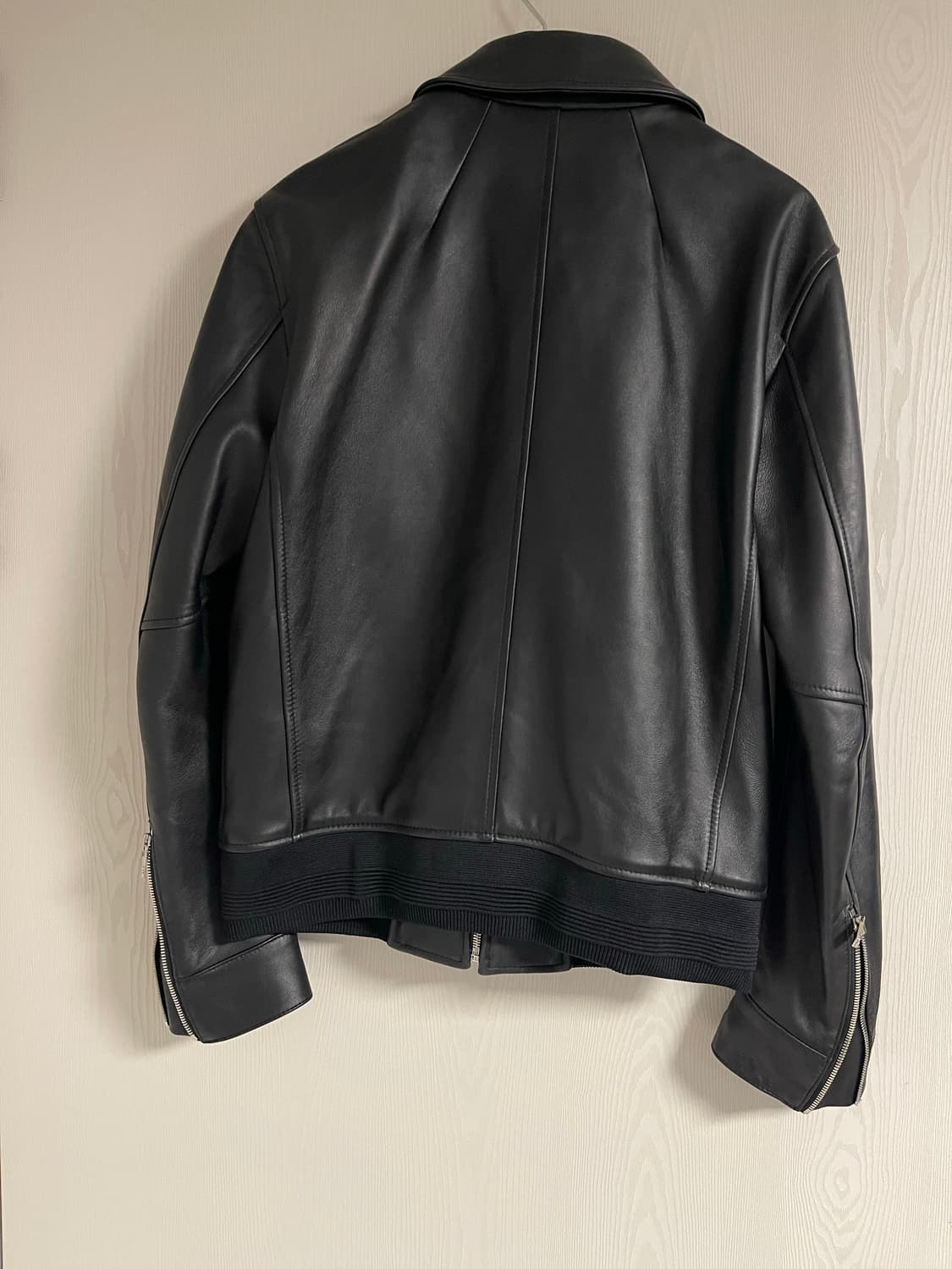 시스템 옴므 램스킨 양가죽 레더 블루종 자켓 블랙100 상품이미지5