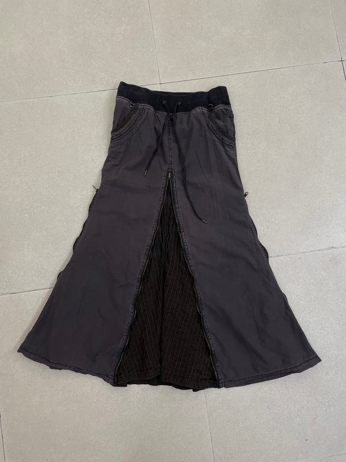 고아 지퍼 롱스커트 상품이미지1