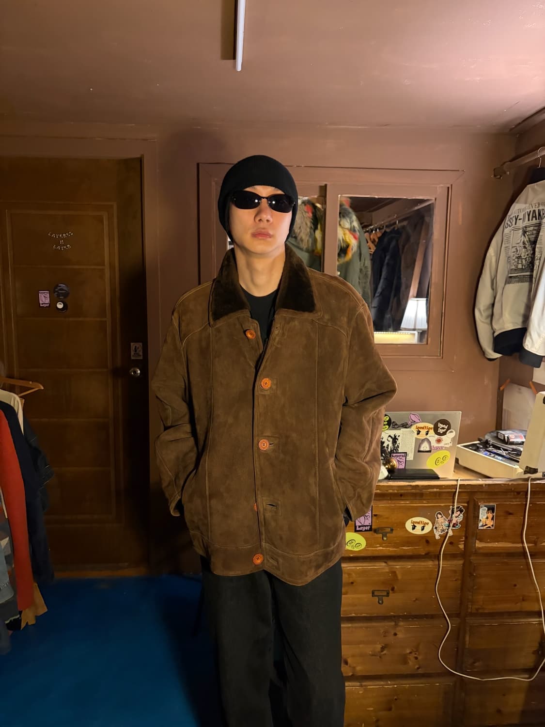 LAMB SUEDE LAMB FUR JACKET 상품이미지1