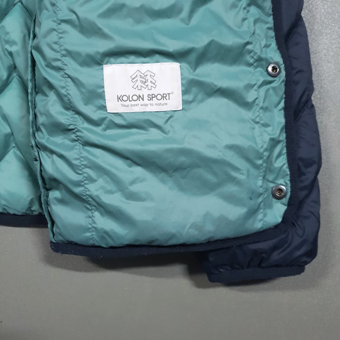 실측 XL) 코오롱스포츠 신형 패커블 솟솟 퀼팅 경량 다운 패딩 점퍼 상품이미지7