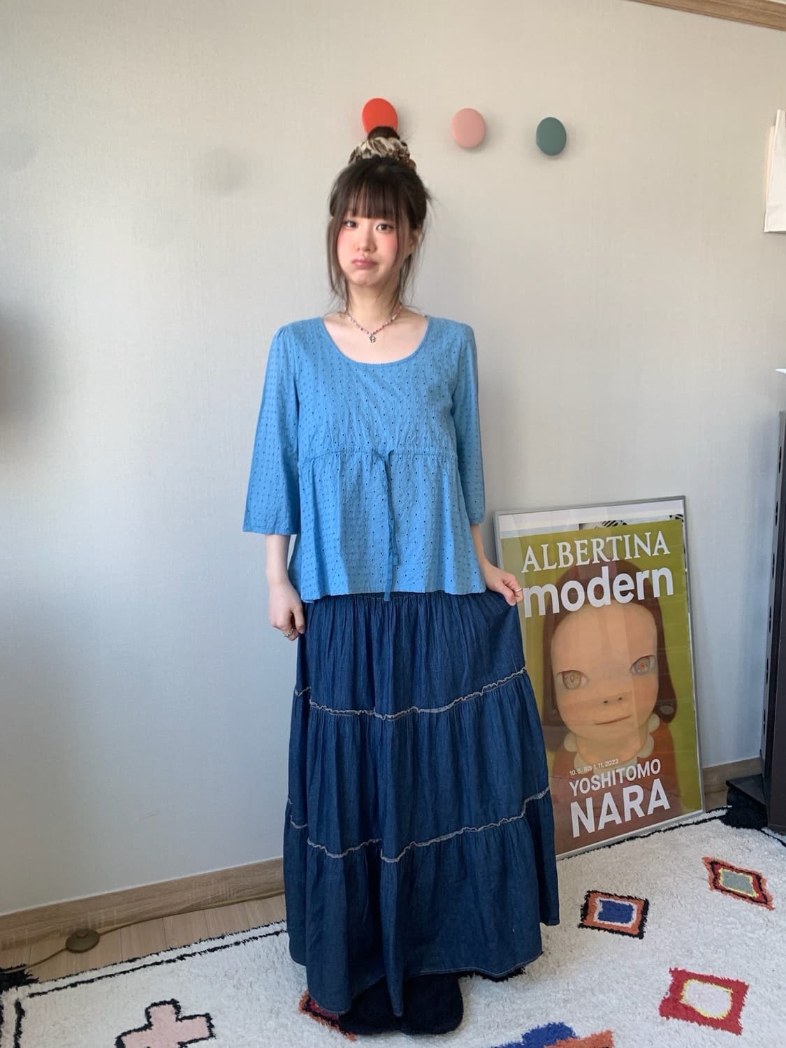 denim cancan maxi skirt 상품이미지2