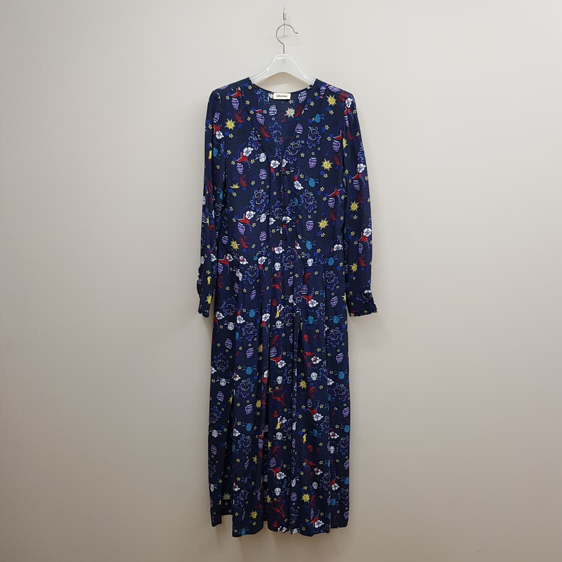 쟈딕앤볼테르 멀티 프린트 브이넥 롱 원피스 0사이즈 상품이미지2