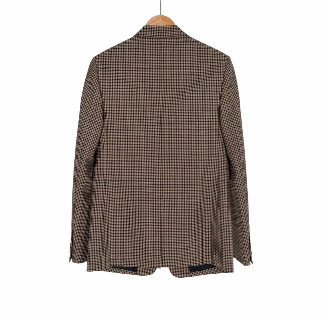 [38] 셀린느 22ss 여성 톰보이 울 깅엄 체크 블레이저 자켓 브라운 상품이미지3