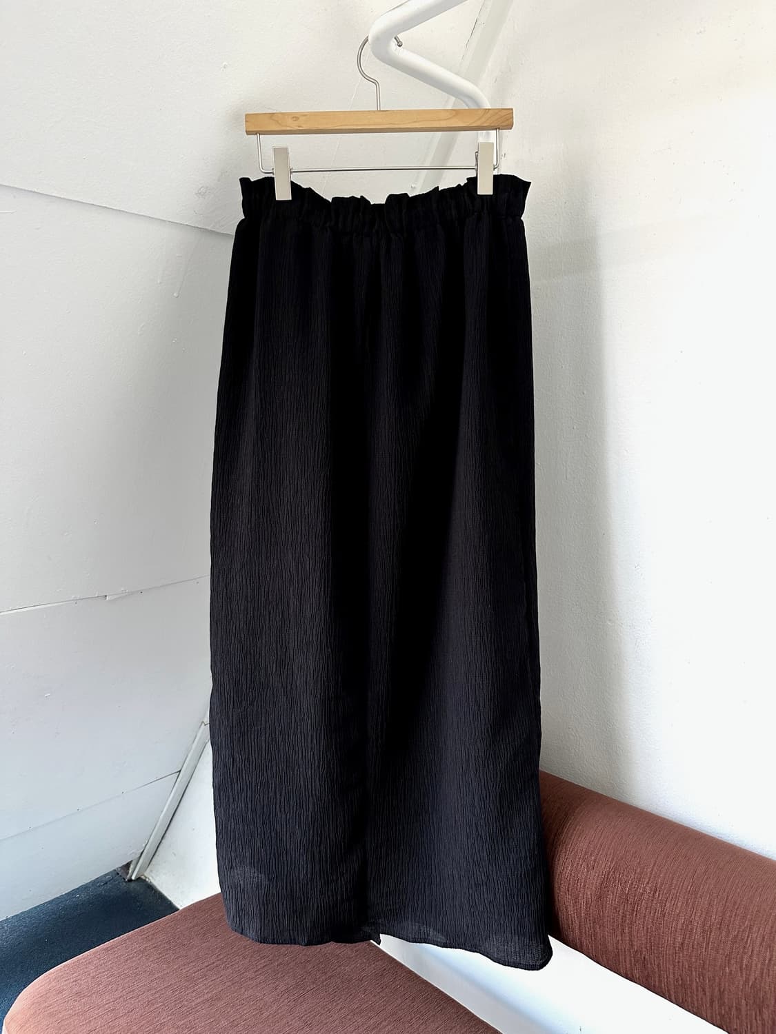 High count poly rayon micro pleats skirt 상품이미지4