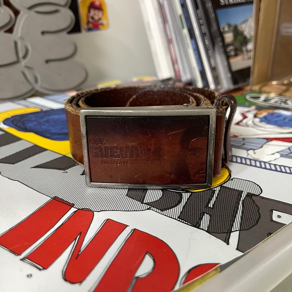 빈티지 체게바라 레더 벨트 상품이미지1