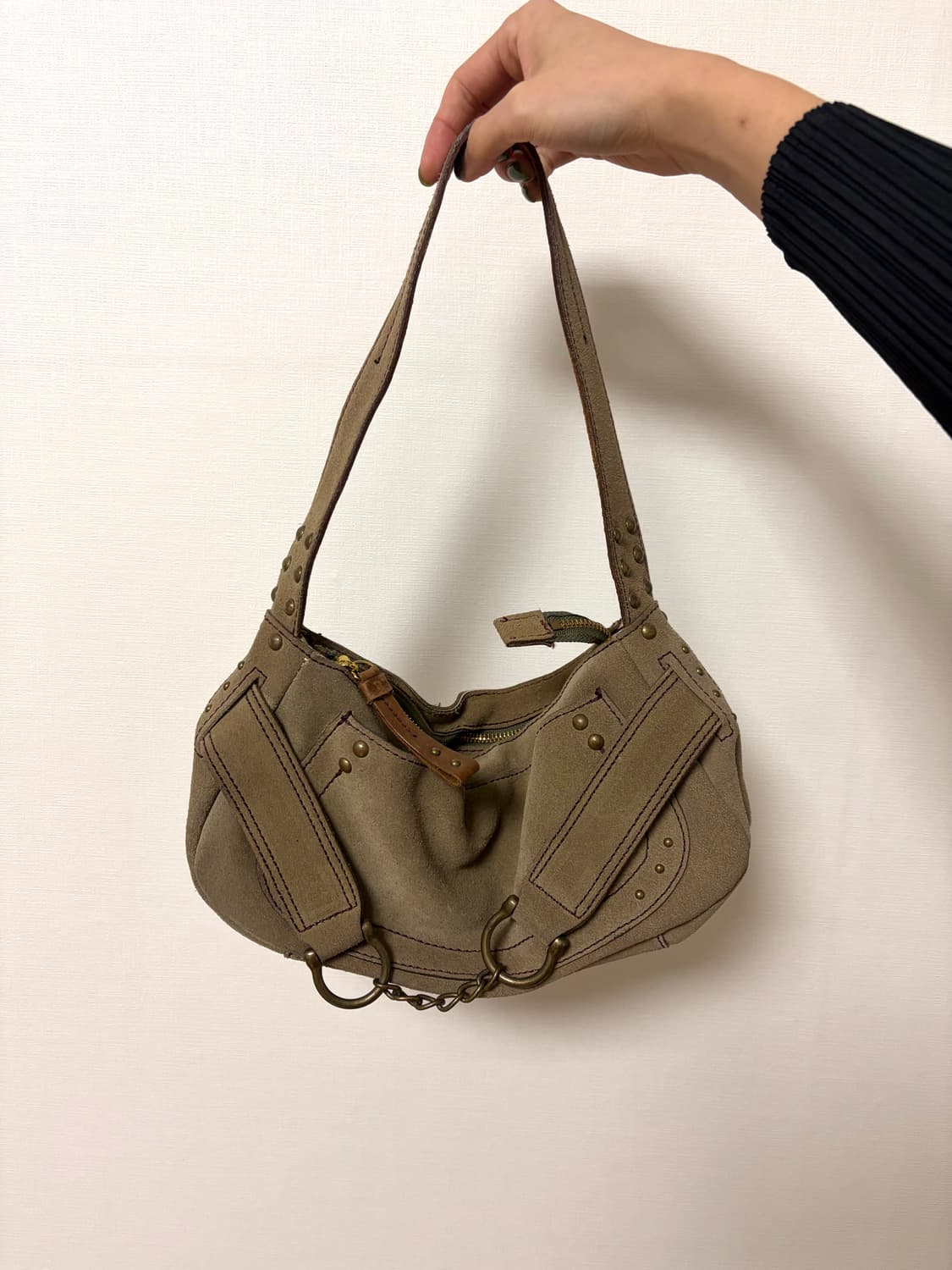 kakatoo 스웨이드 가죽 핸드백 상품이미지1