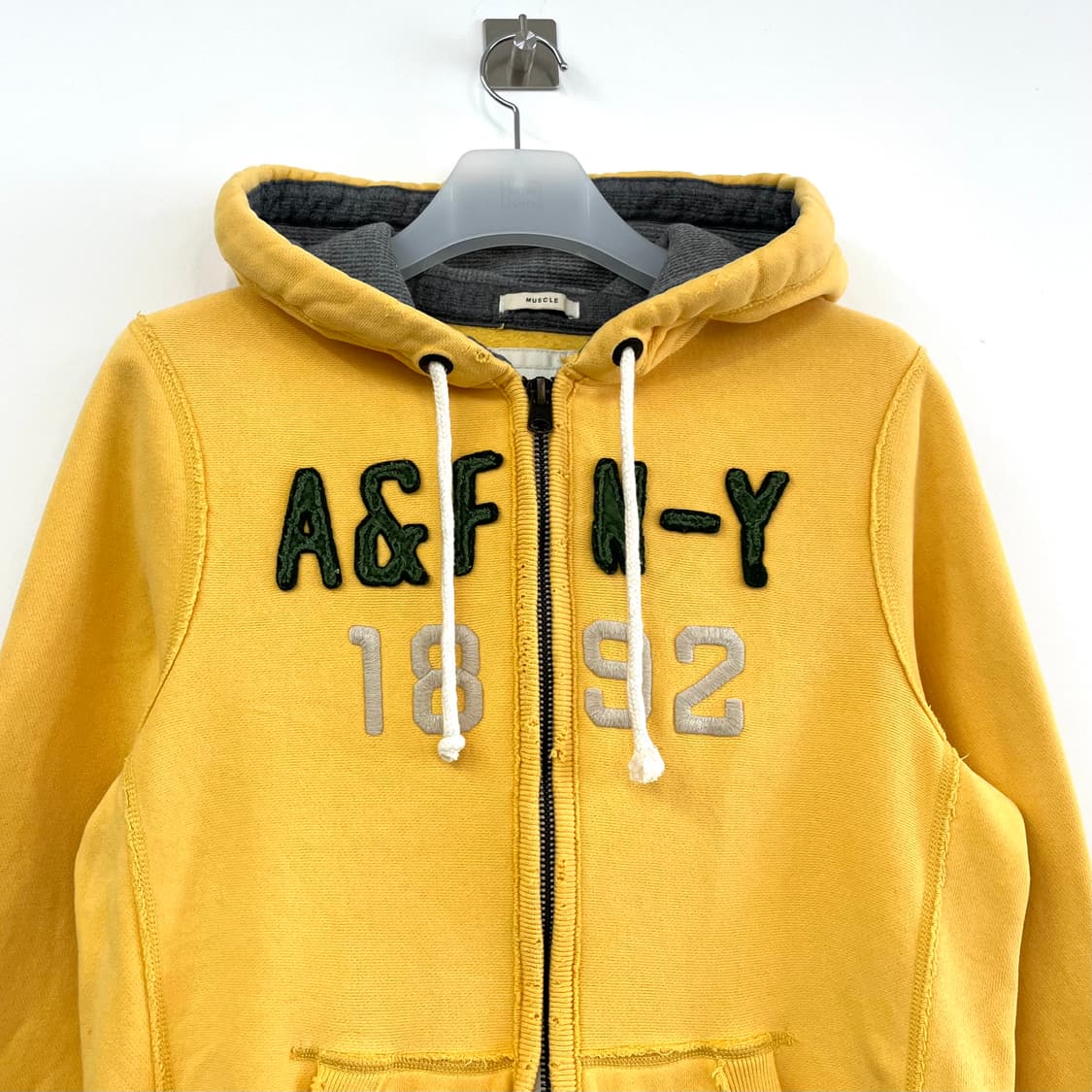 아베크롬비 자수로고 옐로우 후드집업 상품이미지4