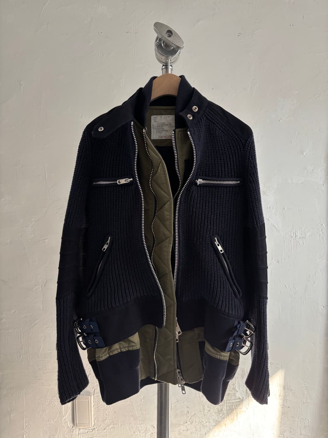 Sacai 사카이 니트 MA-1 디테일 집업 자켓  상품이미지5