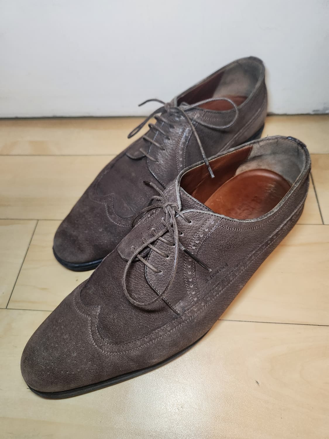 아테스토니(a.testoni) 옥스포드 스웨이드 구두(250/유럽6.5) 상품이미지1