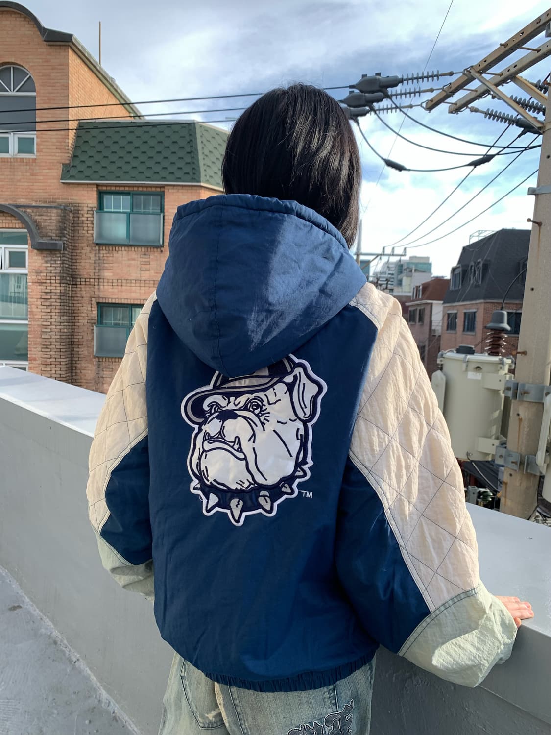 90s 스타터 NFL 조지타운 점퍼 상품이미지1